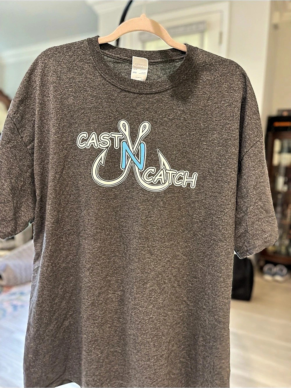 Port & Company Essential Tee Graphic Short Sleeve Tee 2XL Gray NWT